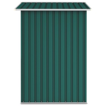 vidaXL Αποθήκη Κήπου Πράσινη 205 x 129 x 183 εκ. Γαλβανισμένο Ατσάλι