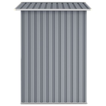vidaXL Αποθήκη Κήπου Γκρι 205 x 129 x 183 εκ. από Γαλβανισμένο Ατσάλι