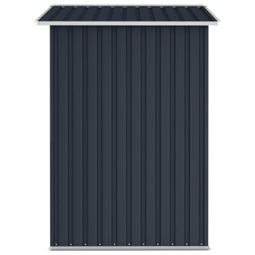 vidaXL Αποθήκη Κήπου Ανθρακί 205 x 129 x 183 εκ. Γαλβανισμένο Ατσάλι