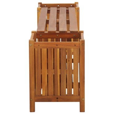 vidaXL Πάγκος Κήπου με 2 Γλάστρες 150x30x40cm από Μασίφ Ξύλο Ακακίας