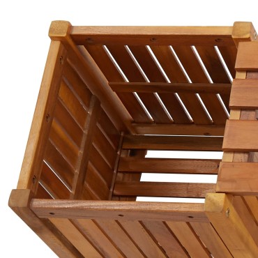 vidaXL Πάγκος Κήπου με 2 Γλάστρες 150x30x40cm από Μασίφ Ξύλο Ακακίας