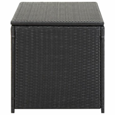vidaXL Κουτί Αποθήκευσης Κήπου Μαύρο 100x50x50cm από Συνθετικό Ρατάν 1 τεμ.