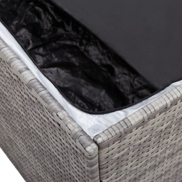 vidaXL Κουτί Αποθήκευσης Κήπου Γκρι 100x50x50cm από Συνθετικό Ρατάν 1 τεμ.
