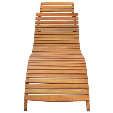 vidaXL Ξαπλώστρα Καφέ από Μασίφ Ξύλο Ακακίας 184x55x64cm 1 τεμ.