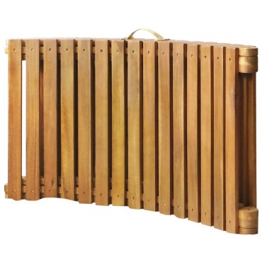 vidaXL Ξαπλώστρα Καφέ από Μασίφ Ξύλο Ακακίας 184x55x64cm 1 τεμ.