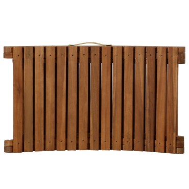 vidaXL | Ξαπλώστρα | σκούρο γκρι 55x184x64cm Στερεό Ξύλο Ακακίας