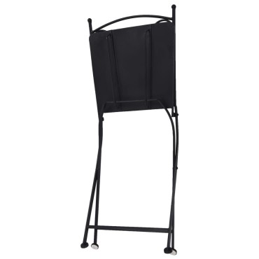 vidaXL Καρέκλες Bistro «Μωσαϊκό» 2 τεμ. Γκρι 38x35cm