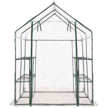 vidaXL Θερμοκήπιο με 8 Ράφια 143 x 143 x 195 εκ.