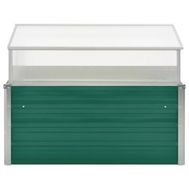 vidaXL Θερμοκήπιο Σπορείο Πράσινο 100x100x77 εκ. Γαλβανισμένος Χάλυβας