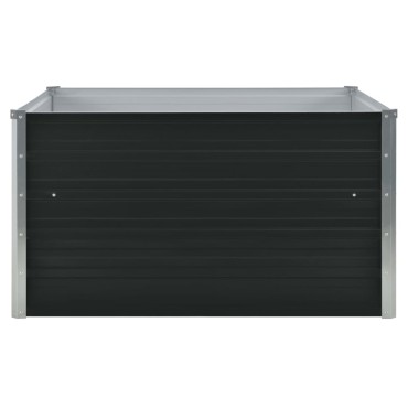 vidaXL Ζαρντινιέρα Ψηλή Ανθρακί 100x100x45 εκ. Γαλβανισμένος Χάλυβας
