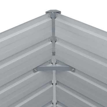vidaXL Ζαρντινιέρα Ψηλή Ανθρακί 100x100x45 εκ. Γαλβανισμένος Χάλυβας