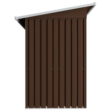 vidaXL Αποθήκη Κήπου Καφέ 194 x 121 x 181 εκ. Ατσάλινη