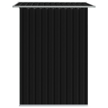 vidaXL Αποθήκη Κήπου Ανθρακί 204 x 132 x 186 εκ. Ατσάλινη