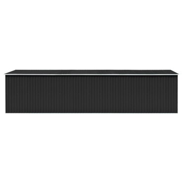 vidaXL Αποθήκη Κήπου Ανθρακί 257 x 779 x 181 εκ. Γαλβανισμένο Ατσάλι
