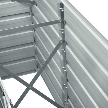 vidaXL Ζαρντινιέρα Υπερυψωμένη Πράσινη 240x40x77 εκ. Γαλβαν. Χάλυβας