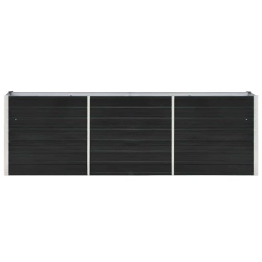 vidaXL Ζαρντινιέρα Υπερυψωμένη Ανθρακί 240x40x77 εκ. Γαλβαν. Χάλυβας