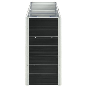 vidaXL Ζαρντινιέρα Υπερυψωμένη Ανθρακί 240x40x77 εκ. Γαλβαν. Χάλυβας