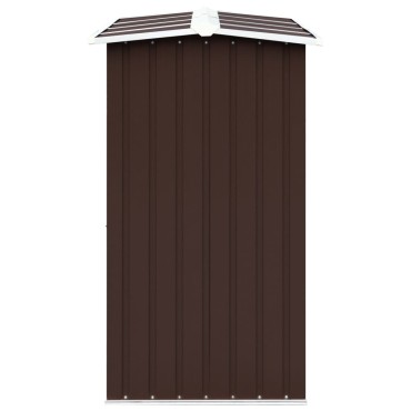 vidaXL Υπόστεγο Αποθήκευσης Ξύλων Κήπου Καφέ 330x92x153 εκ. Ατσάλι