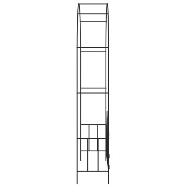 vidaXL Αψίδα Κήπου με Πόρτα Μαύρη 138 x 40 x 238 εκ. Σιδερένια