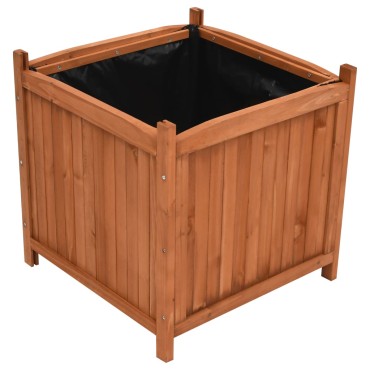 vidaXL Ζαρντινιέρες Υπερυψωμένες 2 τεμ. 50 x 50 x 50 εκ. Ξύλο Ελάτης