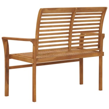 vidaXL Παγκάκι Κήπου από Μασίφ Ξύλο Teak 112x55x94cm 1 τεμ.