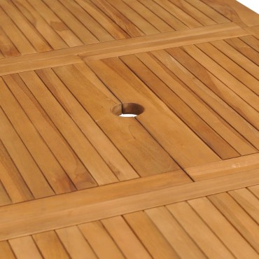vidaXL Τραπέζι Κήπου Επεκτεινόμενο (110-160)x80x75cm Μασίφ Ξύλο Teak 1 τεμ.