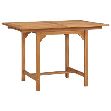 vidaXL Τραπέζι Κήπου Επεκτεινόμενο (110-160)x80x75cm Μασίφ Ξύλο Teak 1 τεμ.