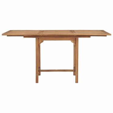 vidaXL Τραπέζι Κήπου Επεκτεινόμενο (110-160)x80x75cm Μασίφ Ξύλο Teak 1 τεμ.