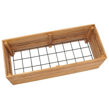 vidaXL Ζαρντινιέρα Υπερυψωμένη 100x40x38 εκ. Ανακυκλ. Ξύλο Teak/Ατσάλι