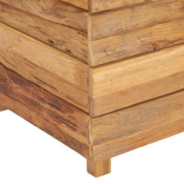 vidaXL Ζαρντινιέρα Υπερυψωμένη 100x40x72 εκ. Ανακυκλ. Ξύλο Teak/Ατσάλι
