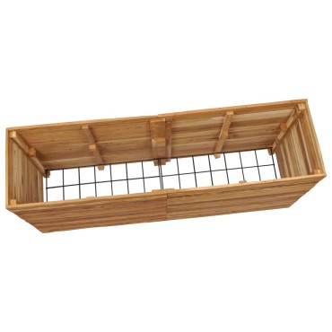 vidaXL Ζαρντινιέρα Υπερυψωμένη 150x40x72 εκ. Ανακυκλ. Ξύλο Teak/Ατσάλι