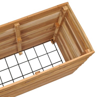 vidaXL Ζαρντινιέρα Υπερυψωμένη 150x40x72 εκ. Ανακυκλ. Ξύλο Teak/Ατσάλι