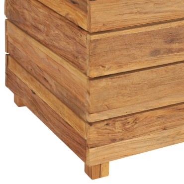 vidaXL Ζαρντινιέρα Υπερυψωμένη 150x40x72 εκ. Ανακυκλ. Ξύλο Teak/Ατσάλι