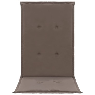 vidaXL Μαξιλάρια Καρέκλας Κήπου με Πλάτη 2 τεμ. Taupe 120x50x3cm