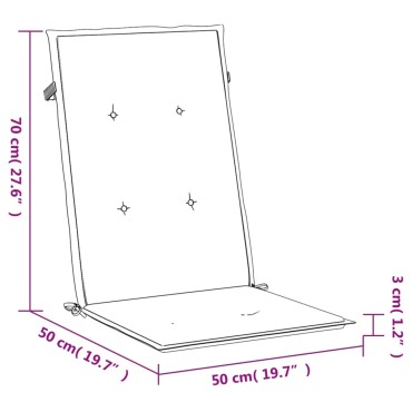 vidaXL Μαξιλάρια Καρέκλας Κήπου με Πλάτη 2 τεμ. Taupe 120x50x3cm