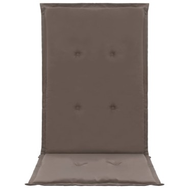 vidaXL Μαξιλάρια Καρέκλας Κήπου με Πλάτη 4 τεμ. Taupe 120x50x3cm
