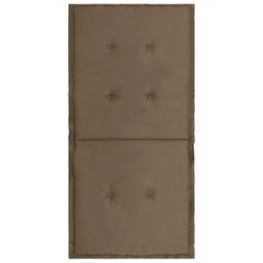 vidaXL Μαξιλάρια Καρέκλας Κήπου με Πλάτη 2 τεμ. Taupe 100x50x3cm