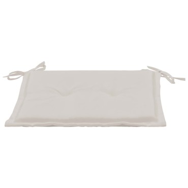 vidaXL Μαξιλάρια Καρέκλας Κήπου 4 τεμ. Κρεμ 40x40x4cm Ύφασμα Oxford