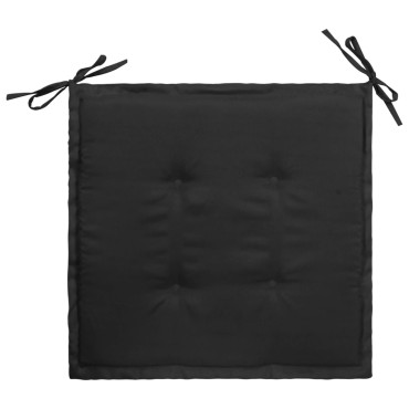 vidaXL Μαξιλάρια Καρέκλας Κήπου 4 τεμ. Μαύρα 40x40x4cm Υφασμάτινα