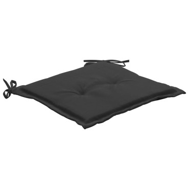 vidaXL Μαξιλάρια Καρέκλας Κήπου 4 τεμ. Μαύρα 40x40x4cm Υφασμάτινα