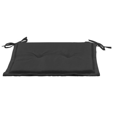 vidaXL Μαξιλάρια Καρέκλας Κήπου 4 τεμ. Μαύρα 40x40x4cm Υφασμάτινα