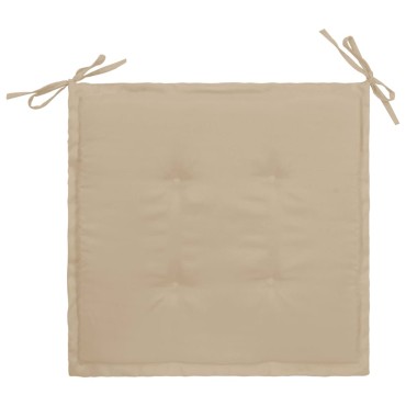 vidaXL Μαξιλάρια Καρέκλας Κήπου 4 τεμ. Μπεζ 40x40x4cm Υφασμάτινα