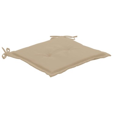 vidaXL Μαξιλάρια Καρέκλας Κήπου 4 τεμ. Μπεζ 40x40x4cm Υφασμάτινα