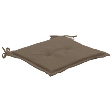 vidaXL Μαξιλάρια Καρέκλας Κήπου 2 τεμ. Taupe 50x50x4cm Oxford Ύφασμα