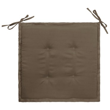 vidaXL Μαξιλάρια Καρέκλας Κήπου 2 τεμ. Taupe 50x50x4cm Oxford Ύφασμα