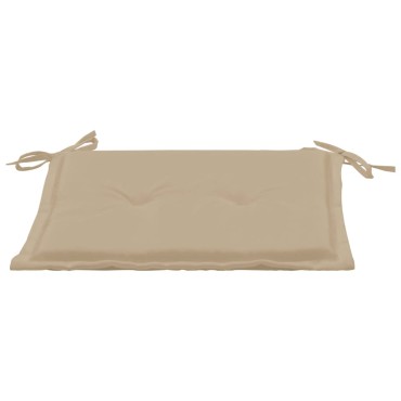 vidaXL Μαξιλάρια Καρέκλας Κήπου 2 τεμ. Μπεζ 50x50x4cm Ύφασμα Oxford