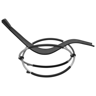 vidaXL Ξαπλώστρα Παιδική Μαύρη Ατσάλινη 60,5x121x59,5cm 1 τεμ.