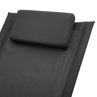 vidaXL Ξαπλώστρα Παιδική Μαύρη Ατσάλινη 60,5x121x59,5cm 1 τεμ.