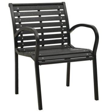 vidaXL Καρέκλες Κήπου 2 τεμ. Γκρι από Ξύλο 61x56x76cm