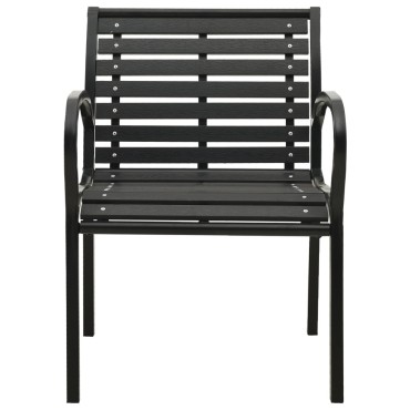 vidaXL Καρέκλες Κήπου 2 τεμ. Γκρι από Ξύλο 61x56x76cm